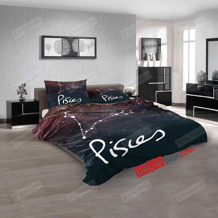 Zodiac Signs Pisces D 3d Customized Duvet Cover Bedroom Sets Bedding Sets