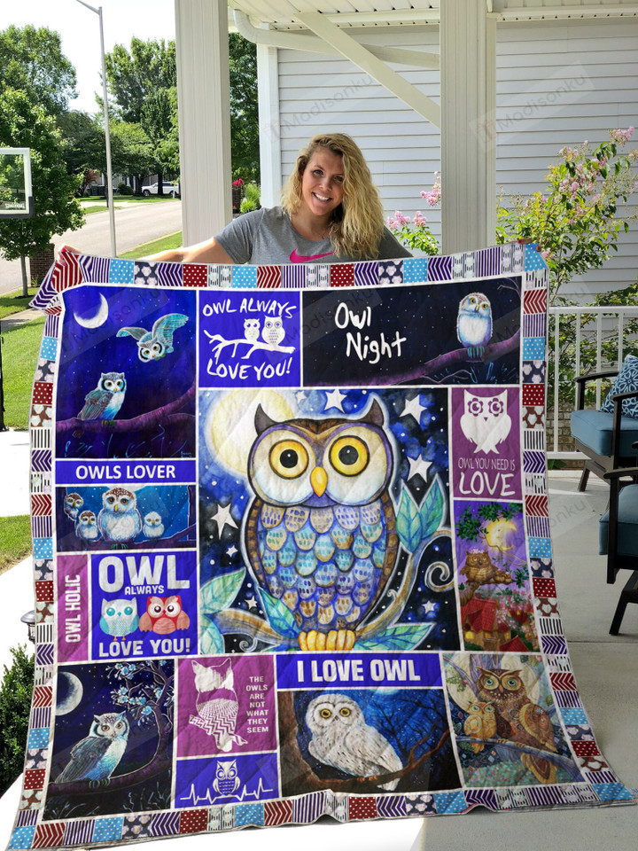 Owl Always Love You Quilt Blanket Great Customized Blanket Gifts For Birthday Christmas Thanksgiving