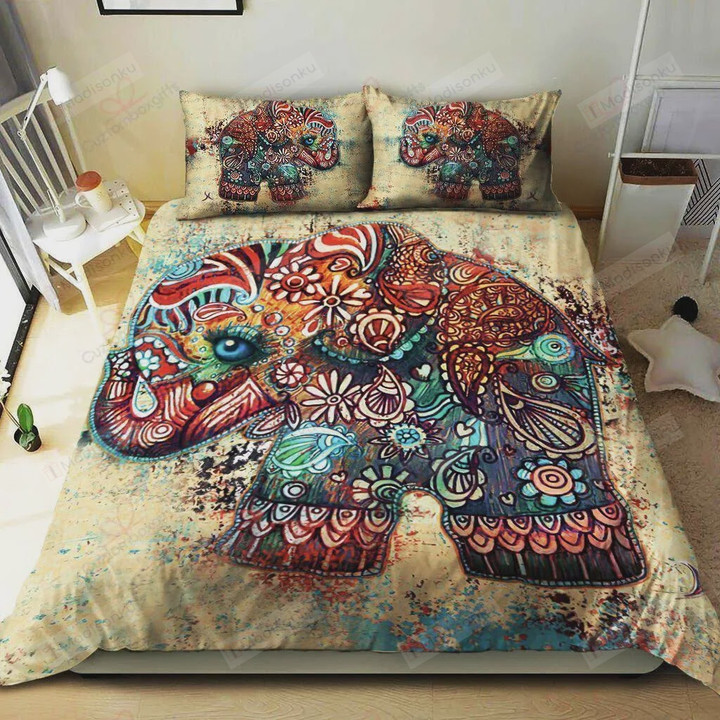 Elephant With Bohemian Style Cotton Bed Sheets Spread Comforter Duvet Cover Bedding Sets