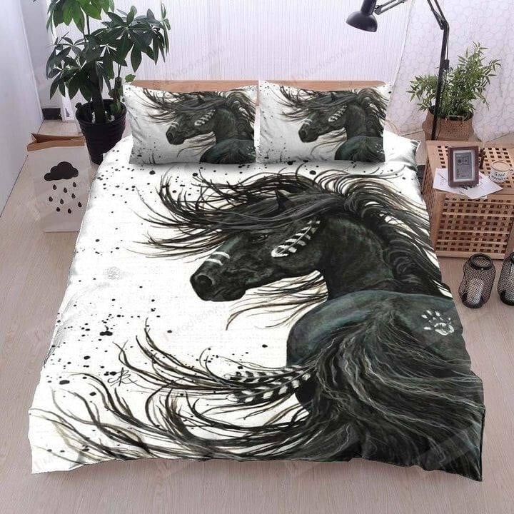 Horse Cotton Bed Sheets Spread Comforter Duvet Cover Bedding Sets