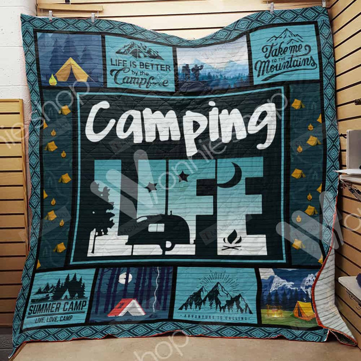Camping Life Quilt Blanket Great Customized Blanket Gifts For Birthday Christmas Thanksgiving