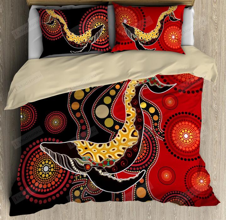 Aboriginal Shark Hunting Australia Culture Bed Sheets Spread Duvet Cover Bedding Set