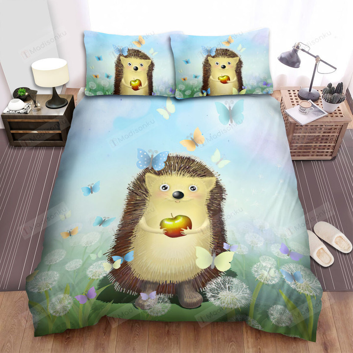 The Wild Animal - The Hedgehog Holding The Golden Apple Bed Sheets Spread Duvet Cover Bedding Sets
