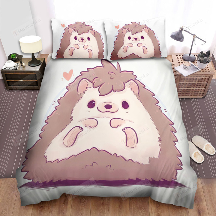 The Wild Animal - The Cute Hedgehog Lying Bed Sheets Spread Duvet Cover Bedding Sets