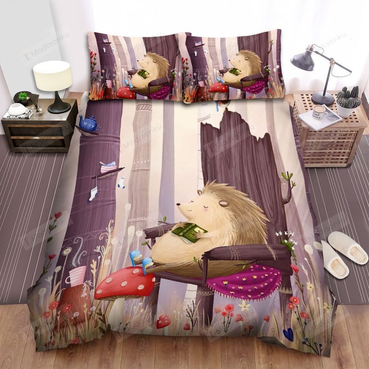The Wild Animal - The Hedgehog Taking A Nap Bed Sheets Spread Duvet Cover Bedding Sets