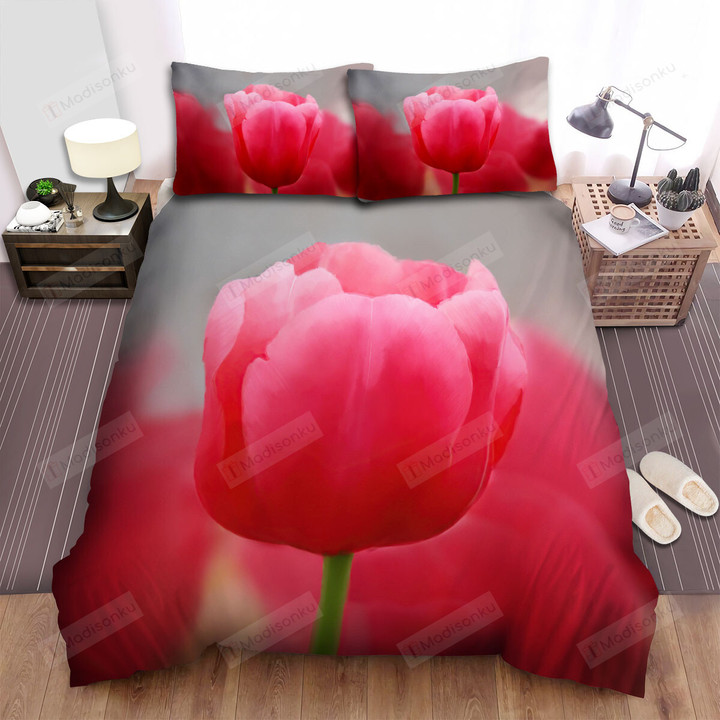 Red Tulip Digital Art Painting Bed Sheets Spread Duvet Cover Bedding Sets