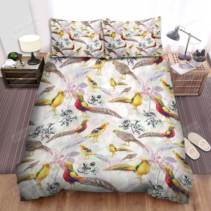 The Wild Chicken - The Blonde Head Pheasant Breeds Bed Sheets Spread Duvet Cover Bedding Sets