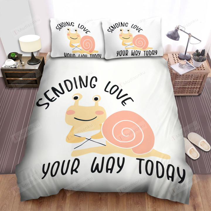 Sending Love Yout Way Today From A Snail Bed Sheets Spread Duvet Cover Bedding Sets