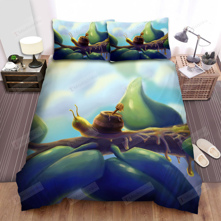 The Honey Snail Art Bed Sheets Spread Duvet Cover Bedding Sets