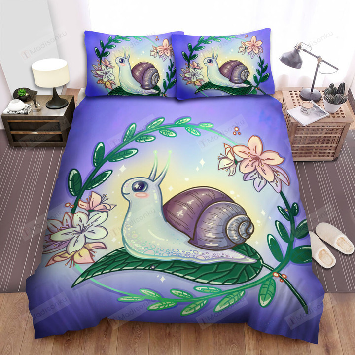 The Snail So Cute Bed Sheets Spread Duvet Cover Bedding Sets