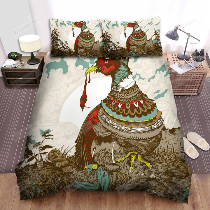 The Wild Chicken - The Pheasant Enjoying The Meal Art Bed Sheets Spread Duvet Cover Bedding Sets