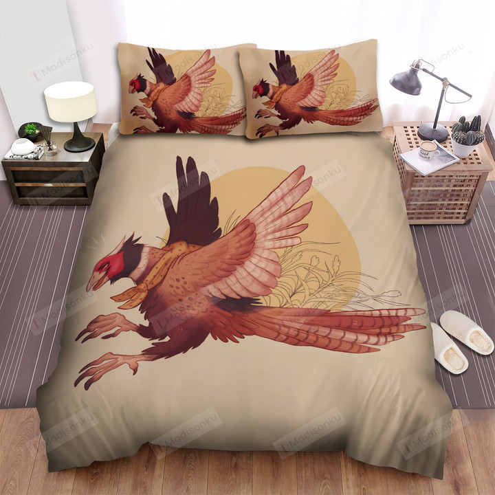 The Wild Chicken - The Pheasant Wearing A Scarf Bed Sheets Spread Duvet Cover Bedding Sets