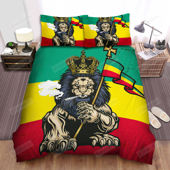 The Wild Animal - The Cannabis Lion Art Bed Sheets Spread Duvet Cover Bedding Sets