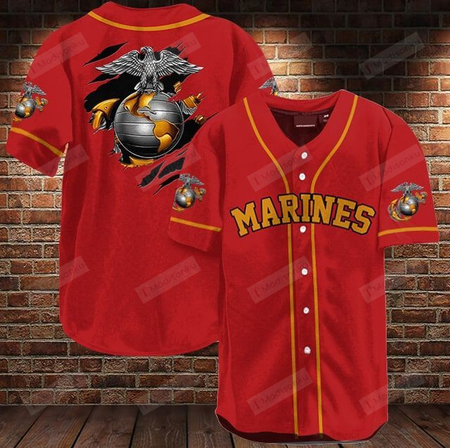 U.S Marines Baseball Tee Jersey Shirt