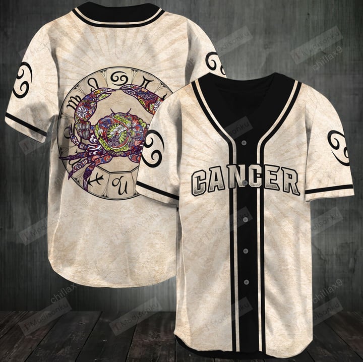 Cancer Zodiac Vintage Baseball Jersey, Zodiac Gifts, Zodiac Baseball Jersey