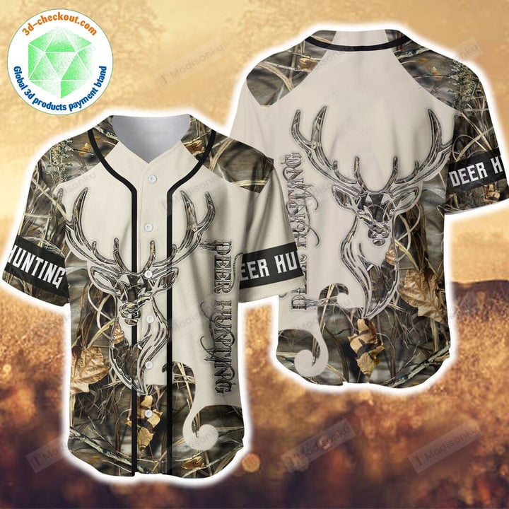 Deer Hunting Baseball Tee Jersey Shirt