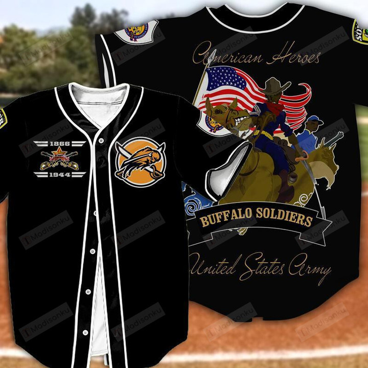 Buffalo Soldiers US Army Baseball Tee Jersey Shirt