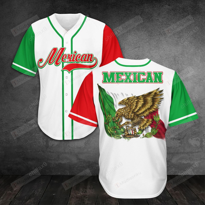 Mexican And Proud To Be One Baseball Tee Jersey Shirt