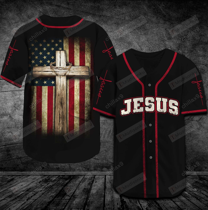 Jesus And America - Amazing Baseball Tee Jersey Shirt