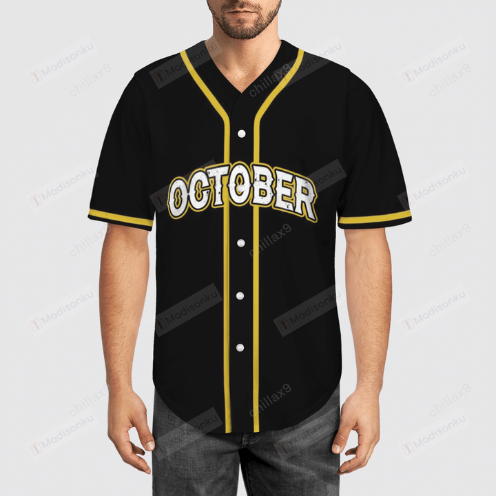 October - Never Underestimate A Legend Who Was Born In This Month Baseball Jersey, Baseball Shirt
