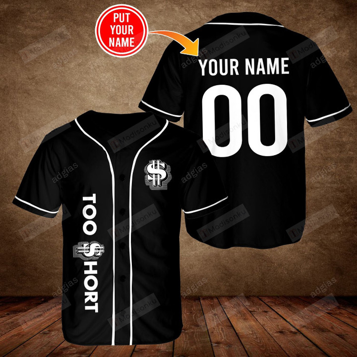 Personalized Too Short Custom Name And Number Baseball Tee Jersey Shirt