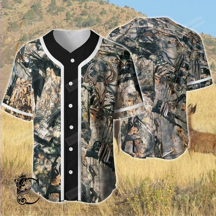 Deer Hunter Baseball Tee Jersey Shirt