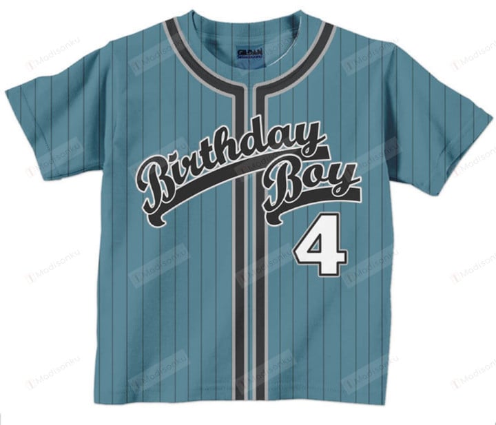 Personalized Birthday Boy Custom Number Baseball Tee Jersey Shirt