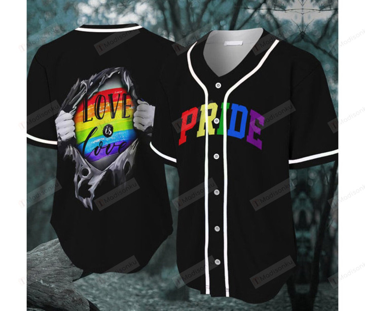 Love Is Love, Pride Lgbt Baseball Tee Jersey Shirt