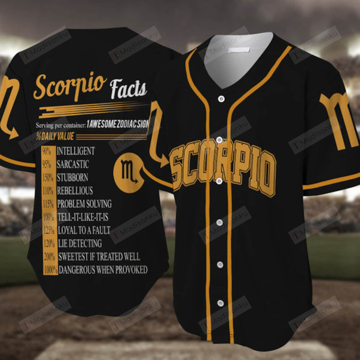 Scorpio Facts Baseball Tee Jersey Shirt