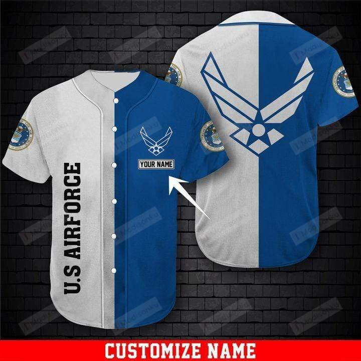 Personalized U.S. Air Force Custom Name Baseball Tee Jersey Shirt