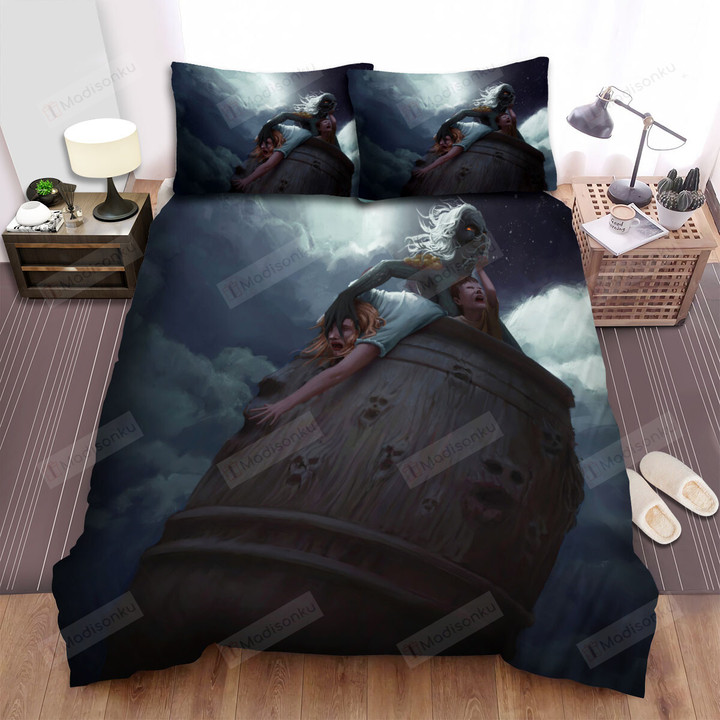 Baba Yaga Capturing The Children Bed Sheets Spread Duvet Cover Bedding Sets