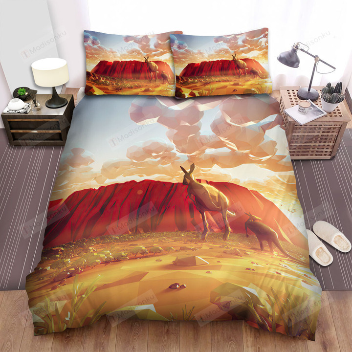 The Kangaroo Artstation Bed Sheets Spread Duvet Cover Bedding Sets