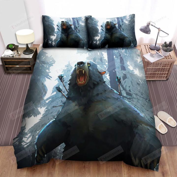 The Wildlife - The Bear Shot By The Arrows Bed Sheets Spread Duvet Cover Bedding Sets