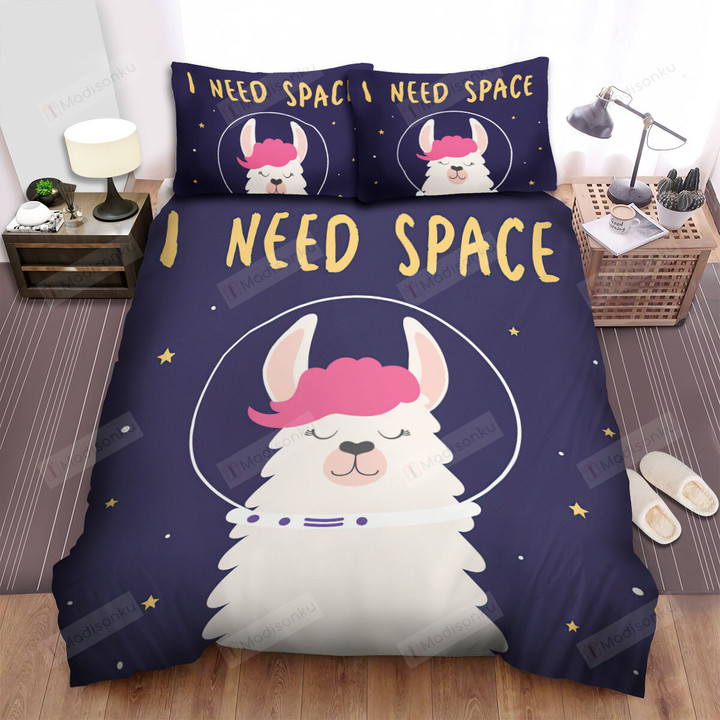 I Need Space From The Llama Bed Sheets Spread Duvet Cover Bedding Sets