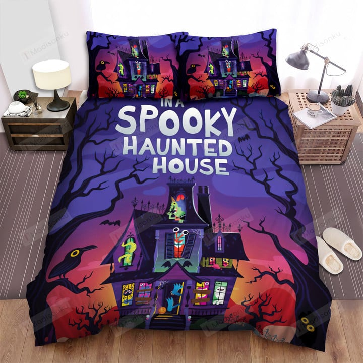 Funny Things In Spooky Haunted House Bed Sheets Spread Duvet Cover Bedding Sets