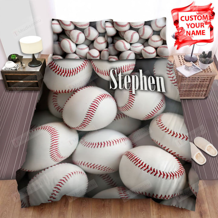 Baseball Balls Bed Sheets Spread Comforter Duvet Cover Bedding Sets