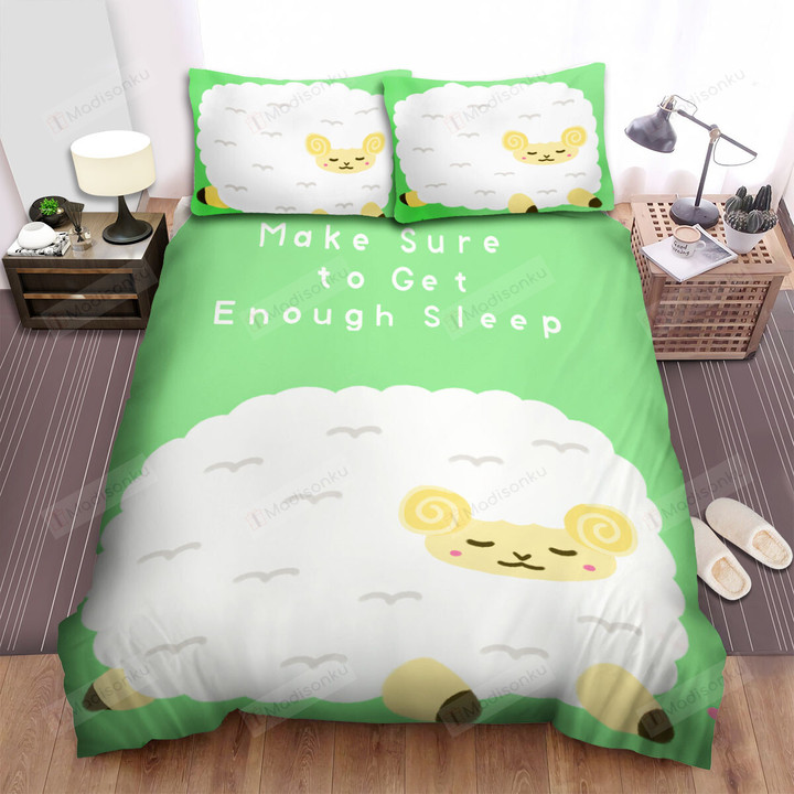 The Creature - The Sheep Says Make Sure To Get Enough Sleep Bed Sheets Spread Duvet Cover Bedding Sets
