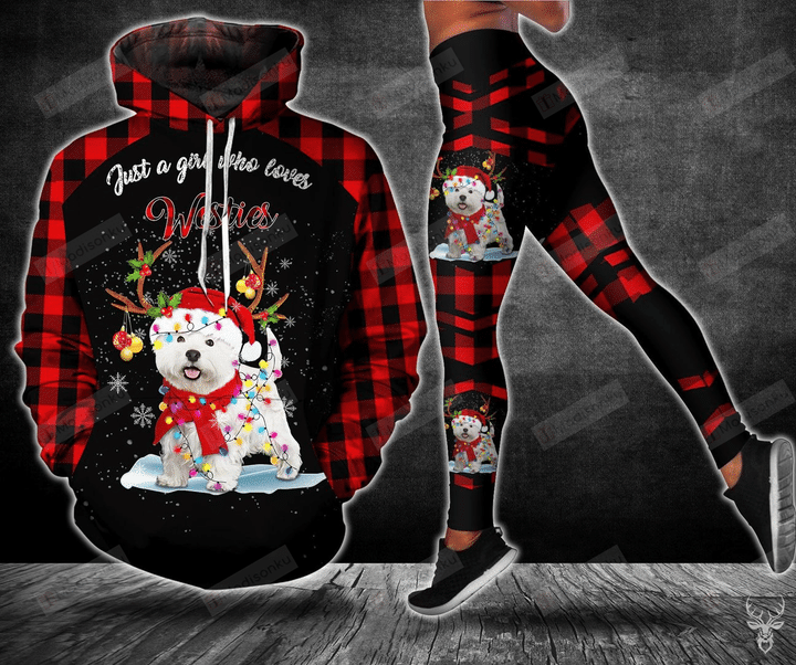 Westie Christmas Hoodie And Legging All Over Printed