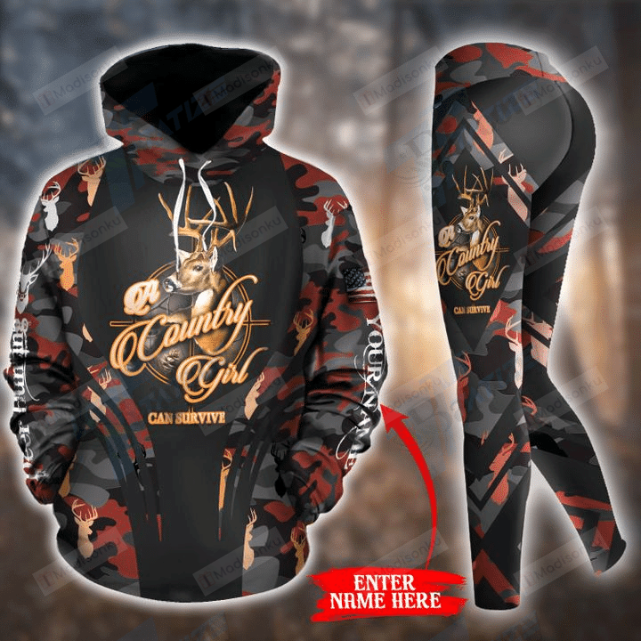 Personalized Deer Hunting Custom Hoodie And Legging All Over Printed