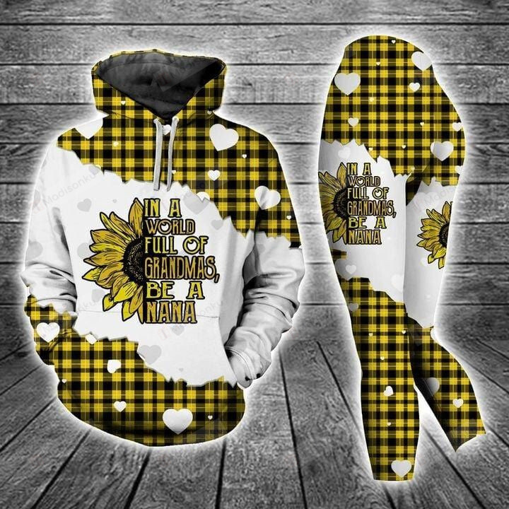 In A World Full Of Grandmas Be A Nana Hoodie And Legging All Over Printed