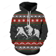 A Merry Hockey Christmas For Unisex 3D All Over Print Hoodie, Zip-up Hoodie