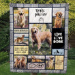 Golden Retriever Start Each Day With A Dog Kiss And A Smile Quilt Blanket Great Customized Blanket Gifts For Birthday Christmas Thanksgiving