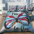 Butterfly You Are Free To Fly Bed Sheets Spread Comforter Duvet Cover Bedding Sets