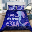 Cartoon Girls Mermaid I Need Vitamin Sea Cotton Bed Sheets Spread Comforter Duvet Cover Bedding Sets