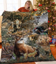 Deer Hunting Deer And Animal Quilt Blanket Great Customized Gifts For Birthday Christmas Thanksgiving Anniversary
