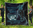 Skull Tough Enough To Be Asshole's Wife Crazy Enough To Love Him Quilt Blanket Great Customized Blanket Gifts For Birthday Christmas Thanksgiving