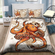 Vintage Octopus Travelling The World Bedding Set (Duvet Cover & Pillow Cases)