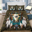 Native American Bull Skull And Dreamcatcher Bed Sheets Spread Comforter Duvet Cover Bedding Sets