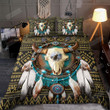 Native American Bull Skull And Dreamcatcher Bed Sheets Spread Comforter Duvet Cover Bedding Sets