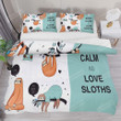 Sloth Calm And Love Sloths Bed Sheets Duvet Cover Bedding Sets